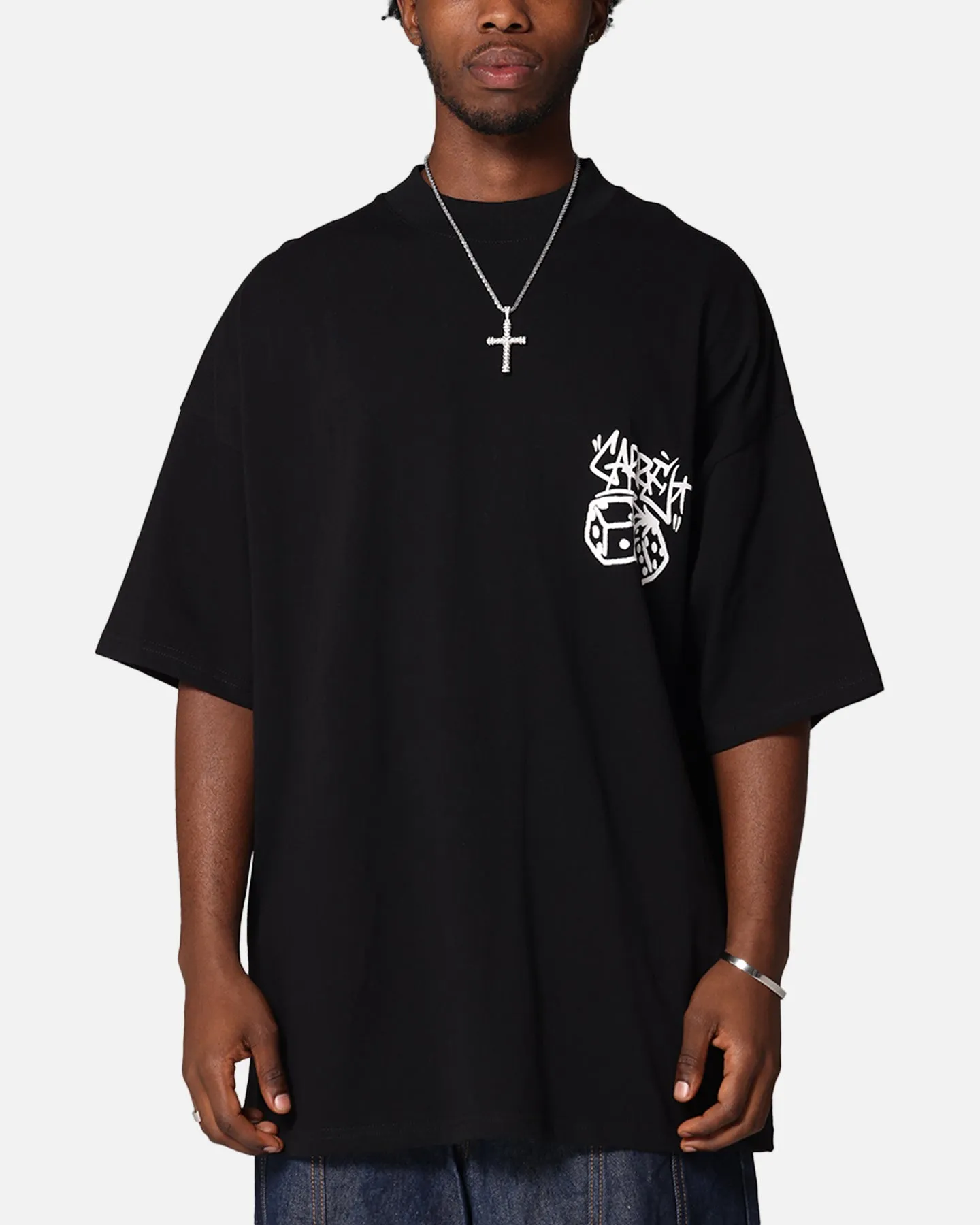 Carre Rolling Worldwide Mock Neck T-Shirt Black