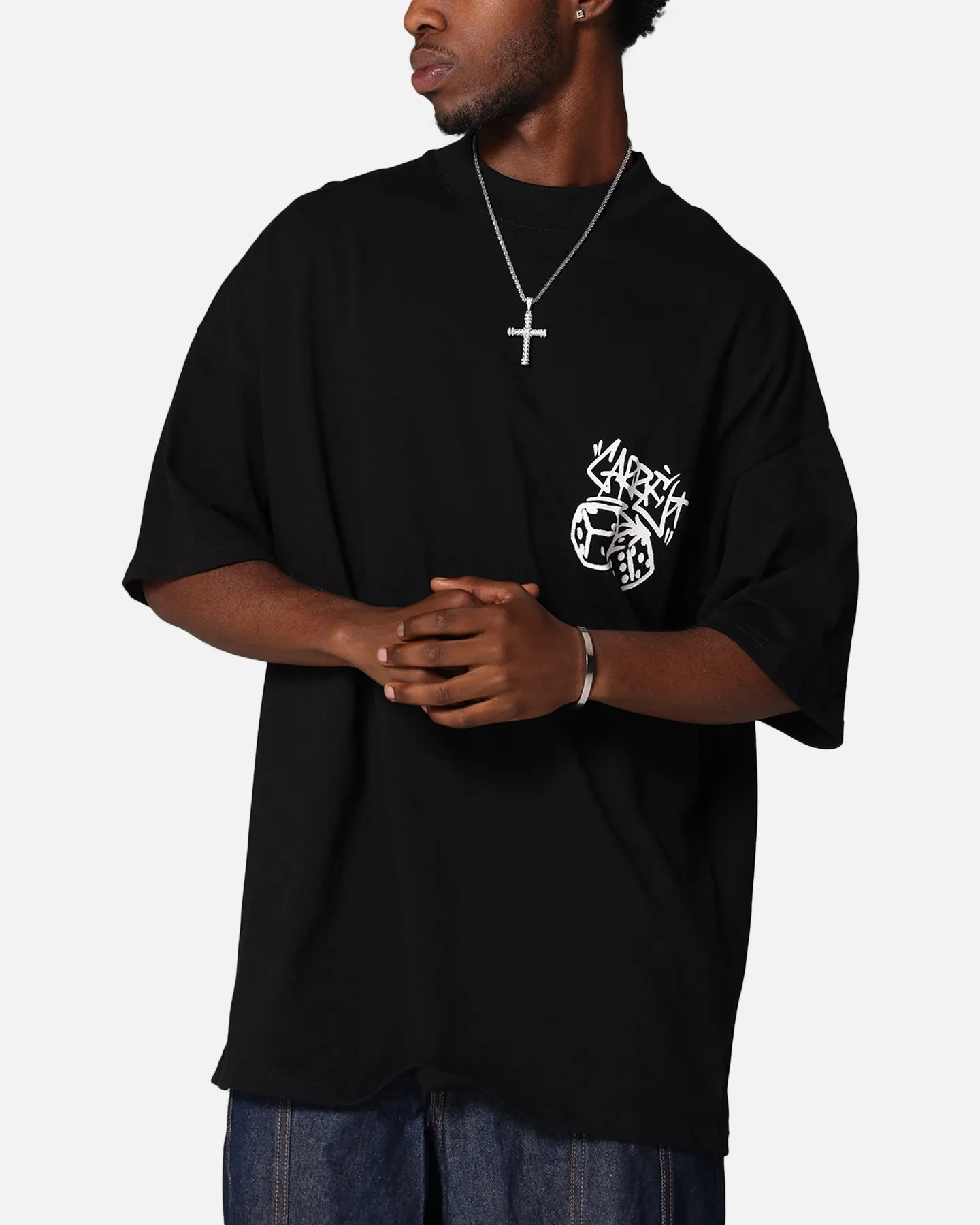 Carre Rolling Worldwide Mock Neck T-Shirt Black