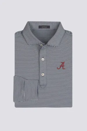Carter Stripe Performance Polo, Long Sleeve - University of Alabama