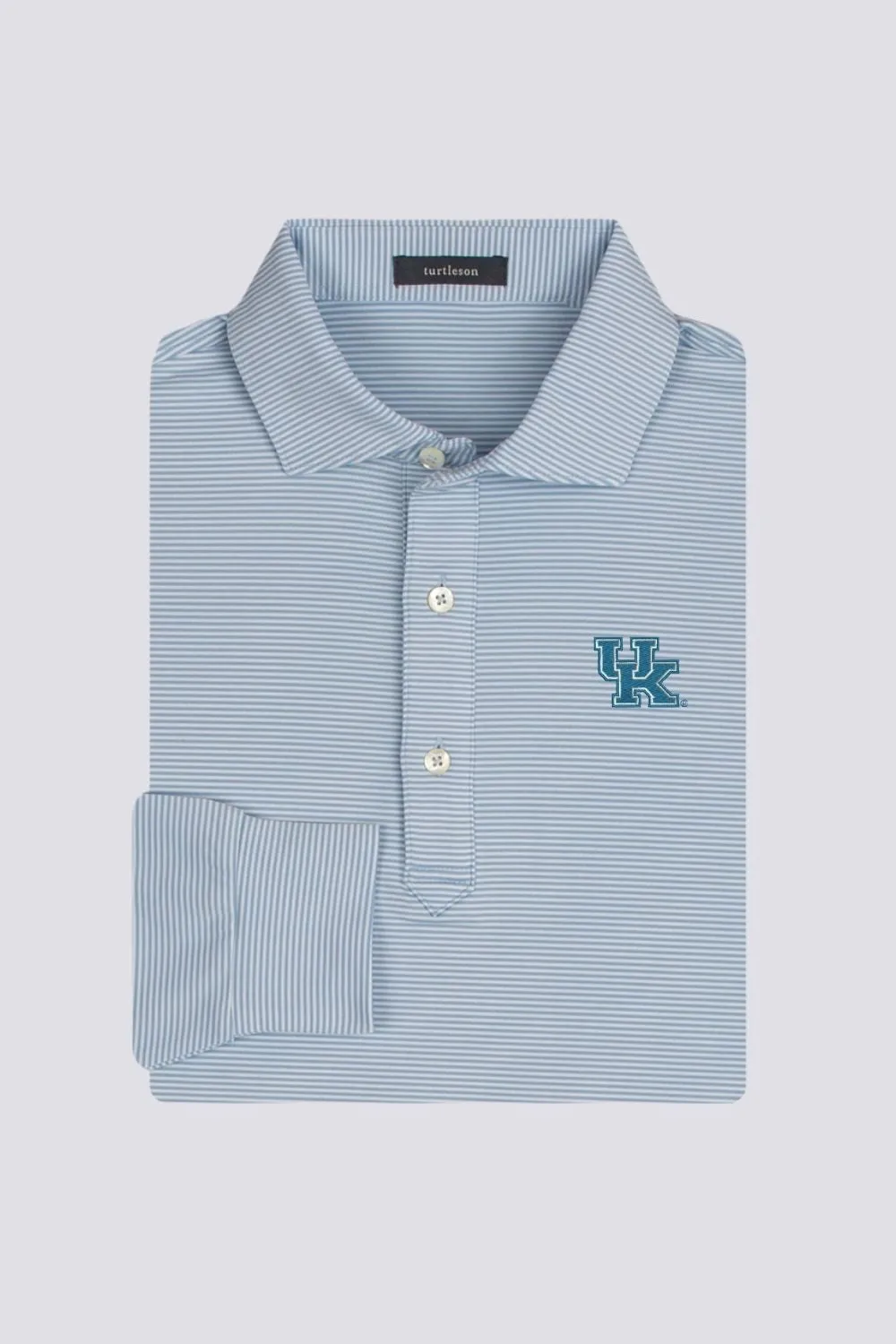 Carter Stripe Polo, Long Sleeve - University of Kentucky