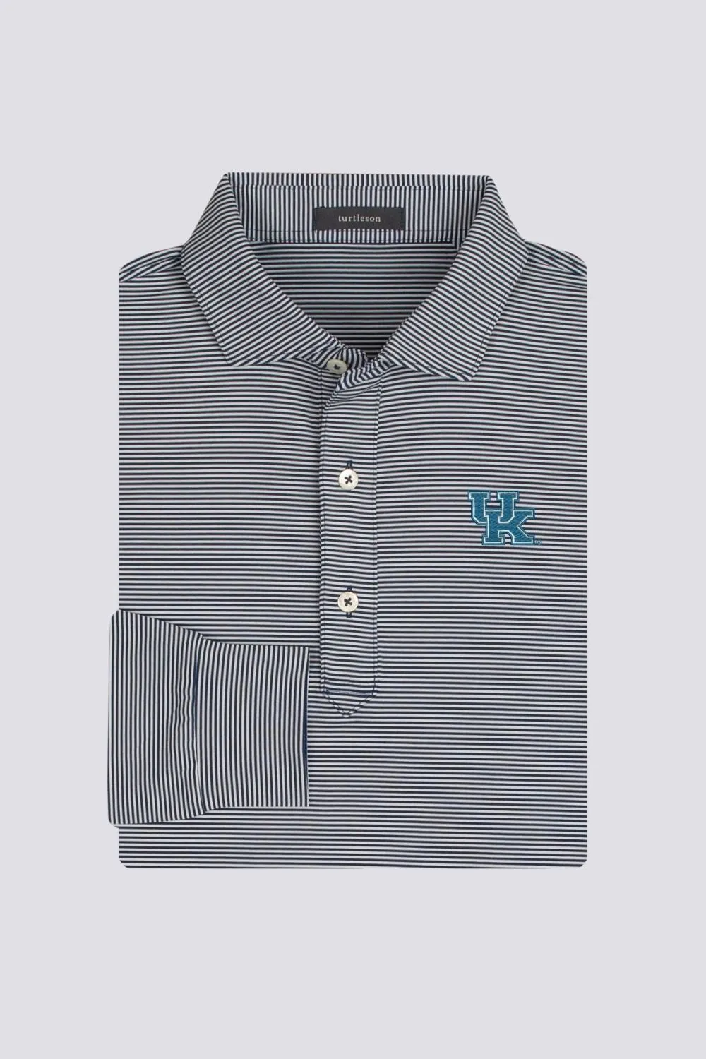 Carter Stripe Polo, Long Sleeve - University of Kentucky