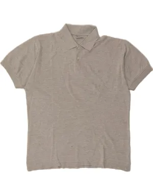 CHAMPION Mens Polo Shirt Large Grey Cotton