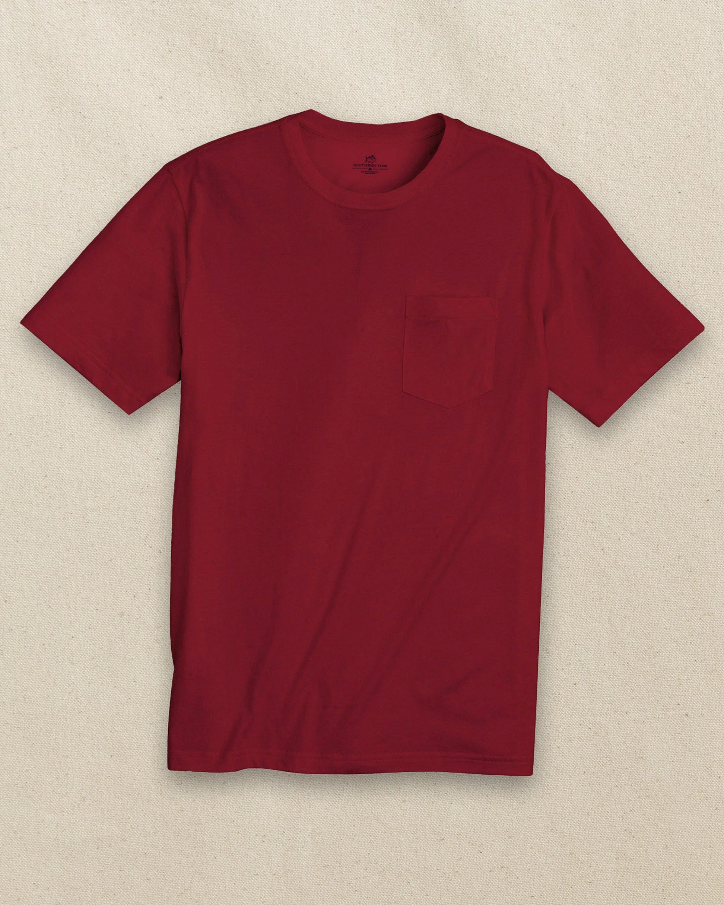 Classic Short Sleeve Pocket T-Shirt - Crimson