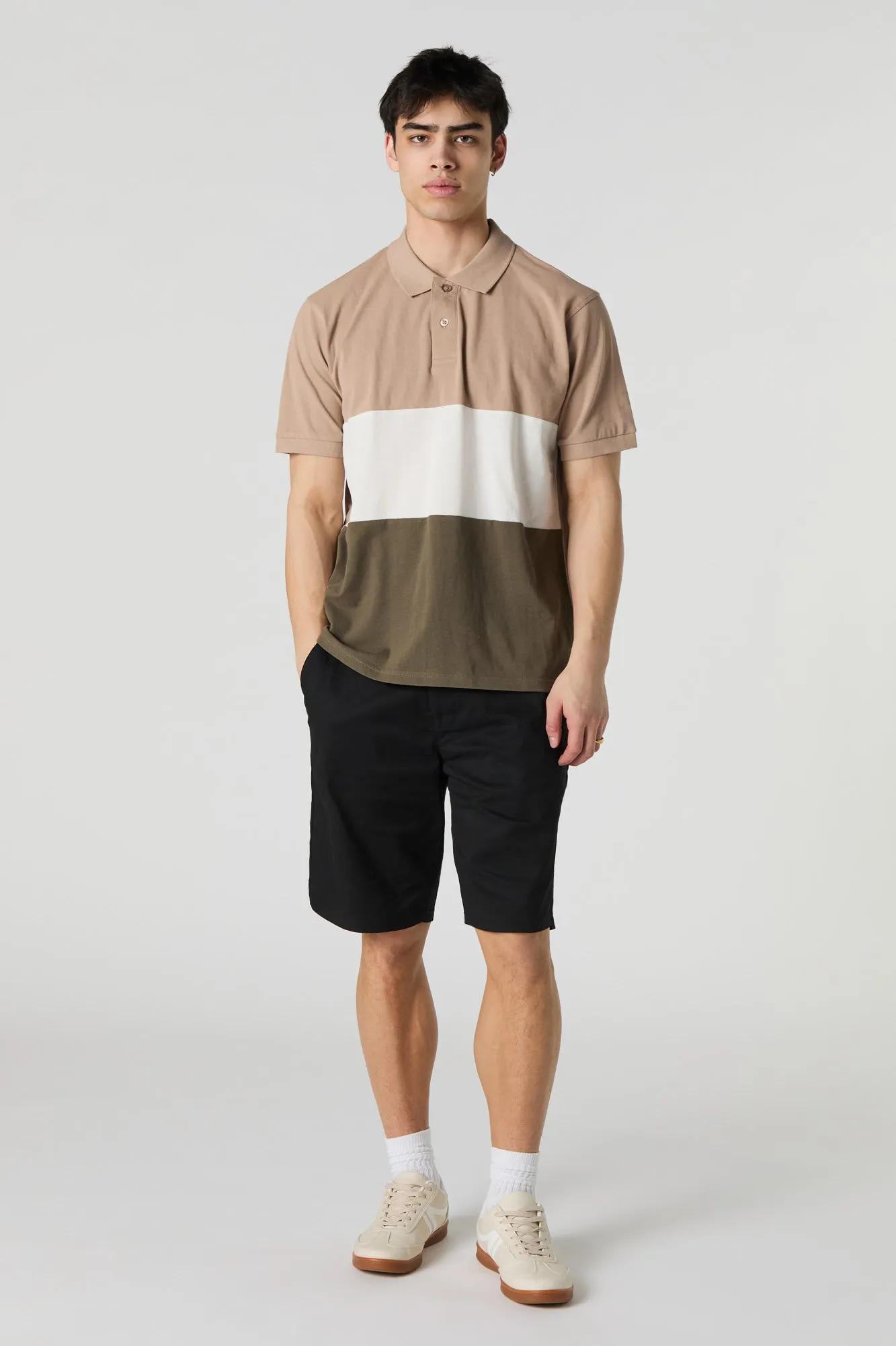 Colourblock Polo T-Shirt