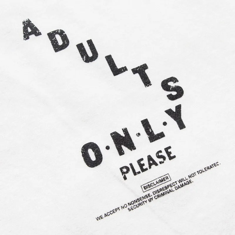 Criminal Damage Adults Only Tee - Off White