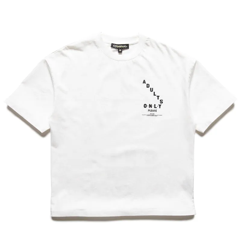 Criminal Damage Adults Only Tee - Off White