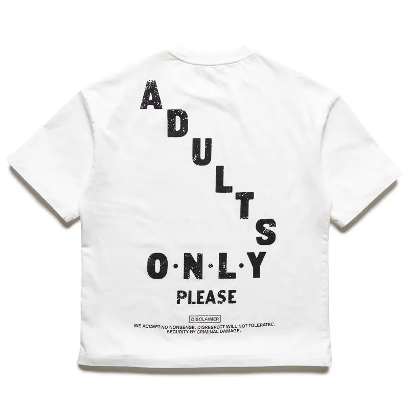 Criminal Damage Adults Only Tee - Off White
