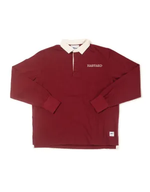 CRIMSON HARVARD SPELLOUT RUGBY SHIRT