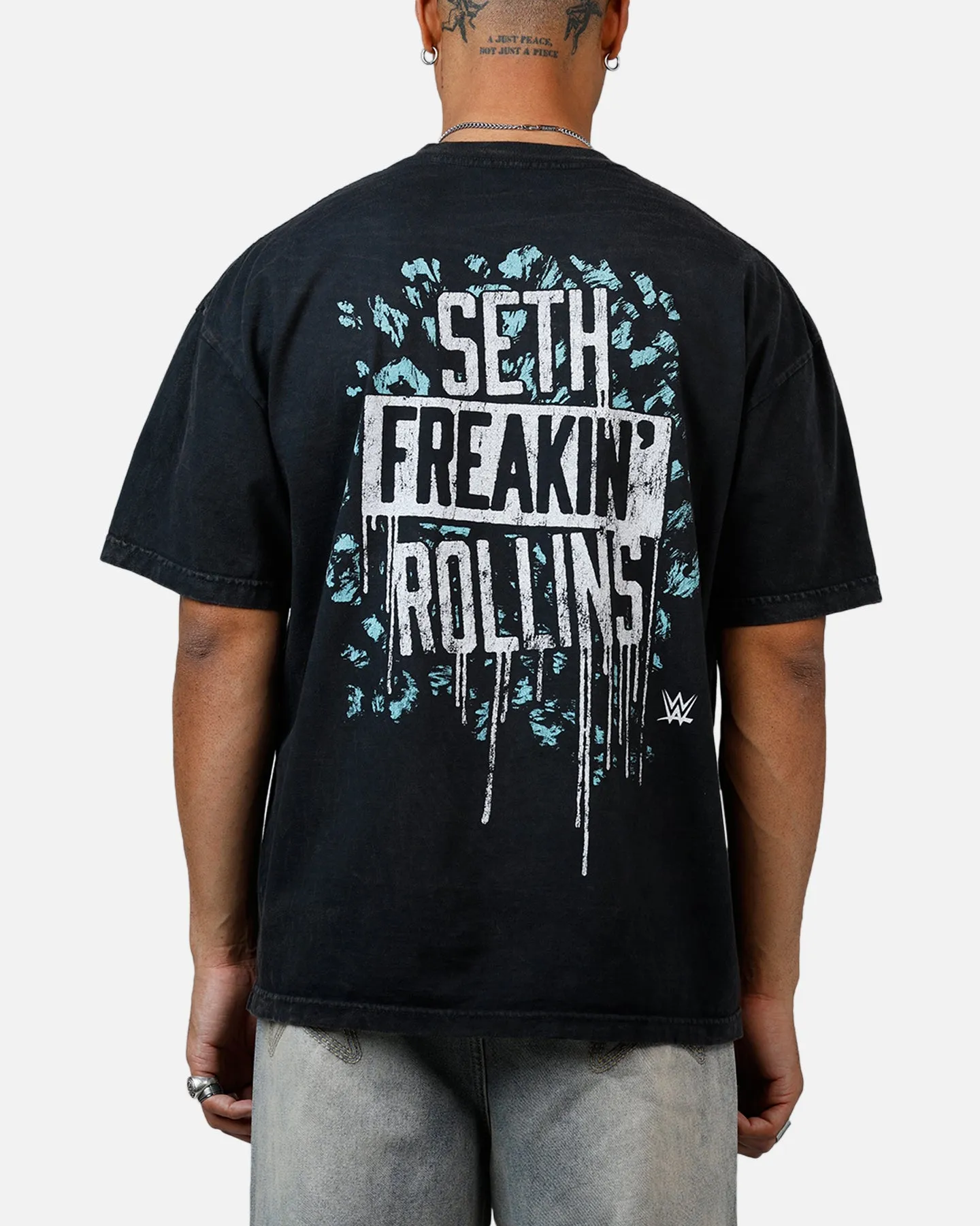 Culture Kings X WWE Seth Rollins Wrestlemania XLI Vintage T-Shirt Black Acidwash