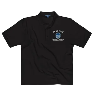 Custom US Air Force Ranks, Insignia Core Values Embroidered Port Authority Polo Shirt