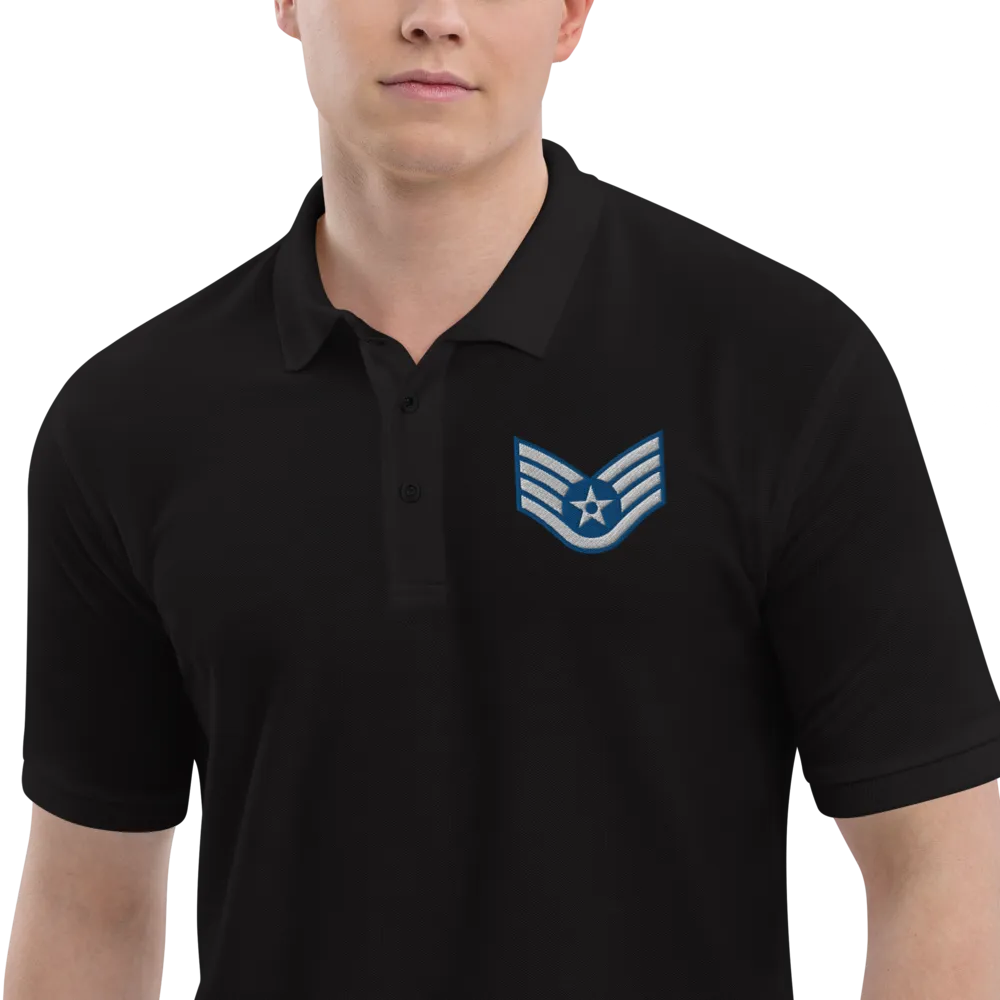 Custom US Air Force Ranks, Insignia Embroidered Port Authority Polo Shirt