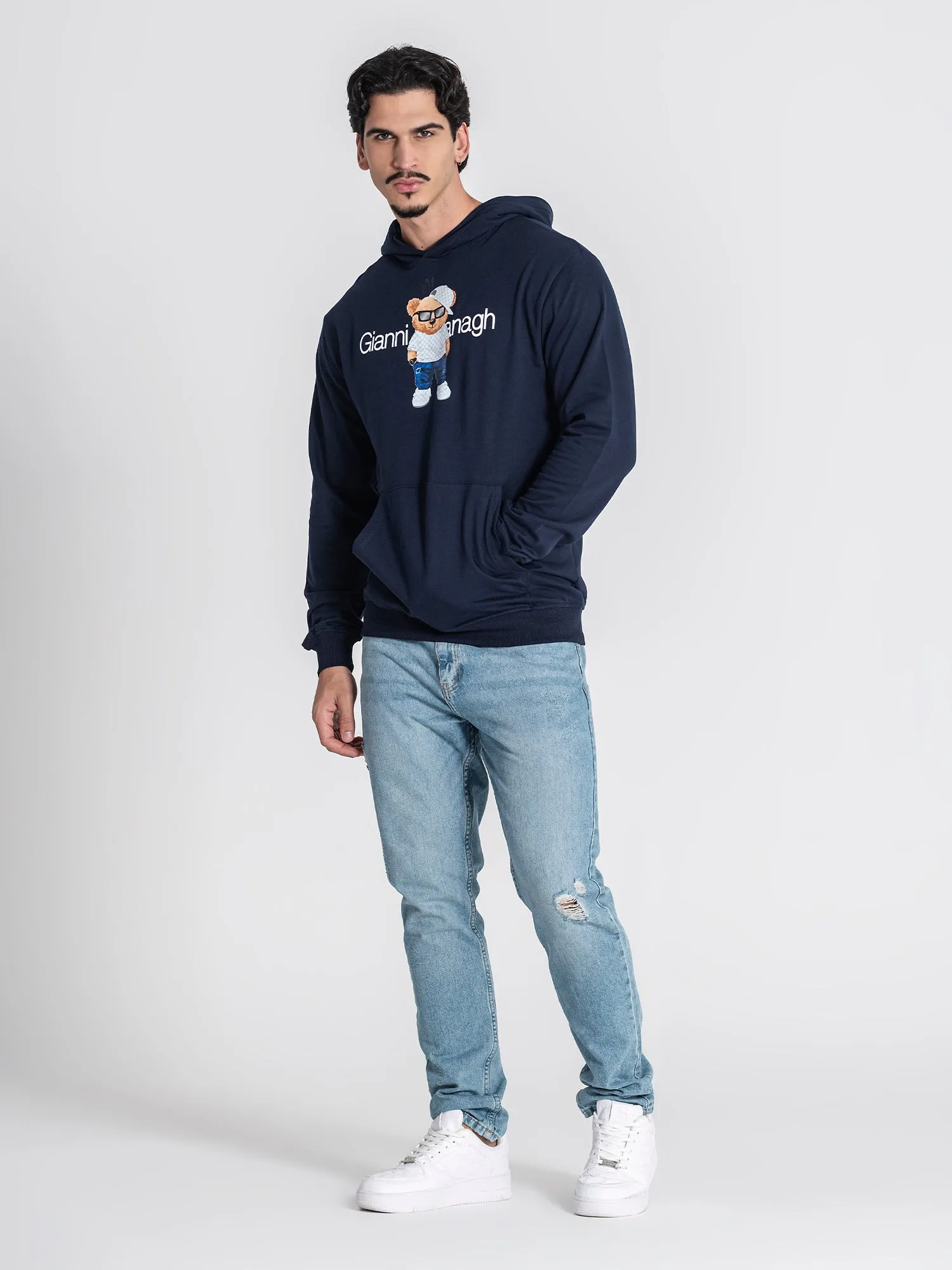 Dark Blue Front Line Hoodie