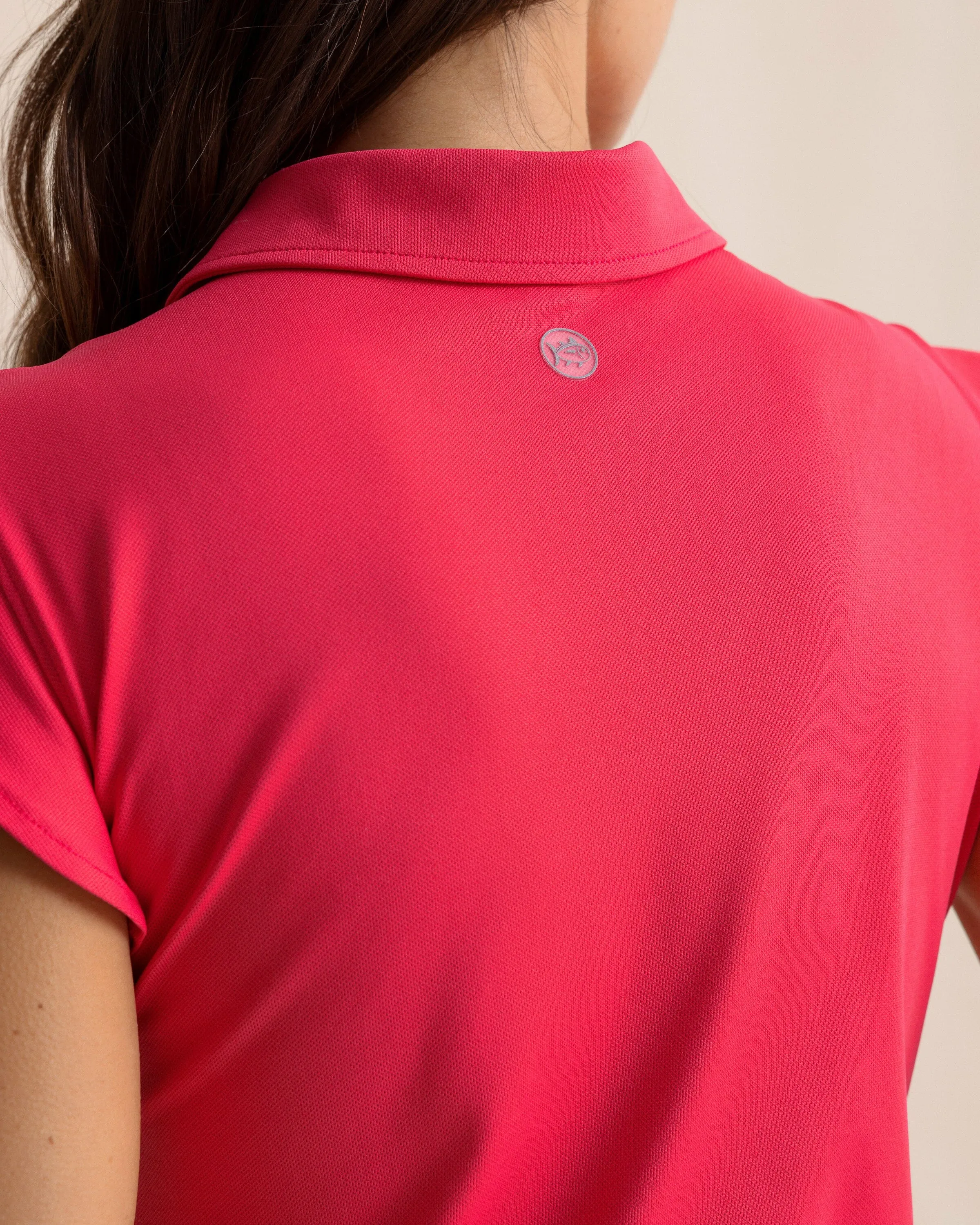 Dayna Active Ruffle Polo Tank