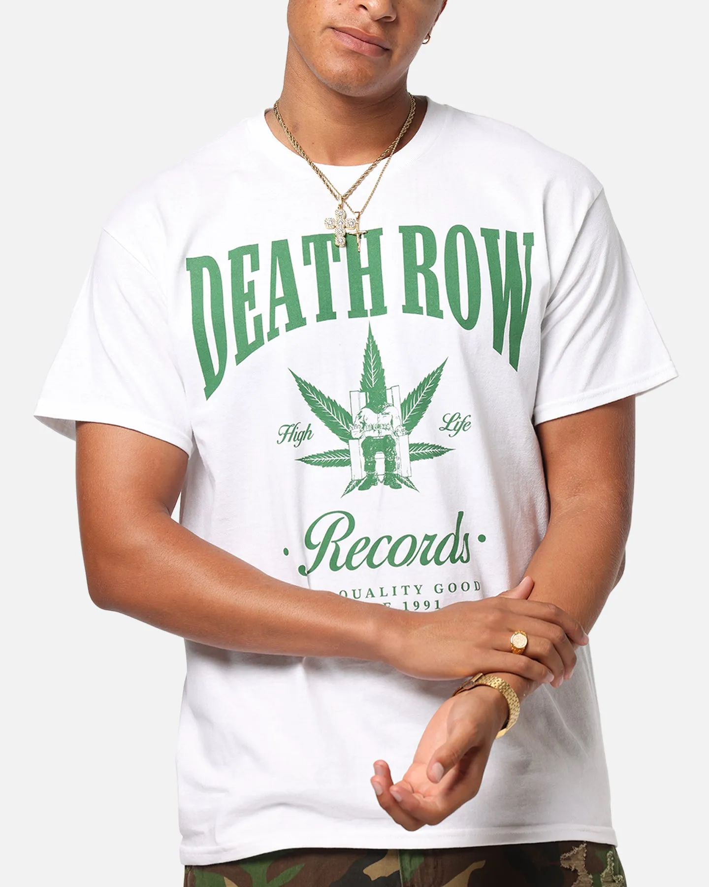 Deathrow Records High Life T-Shirt White