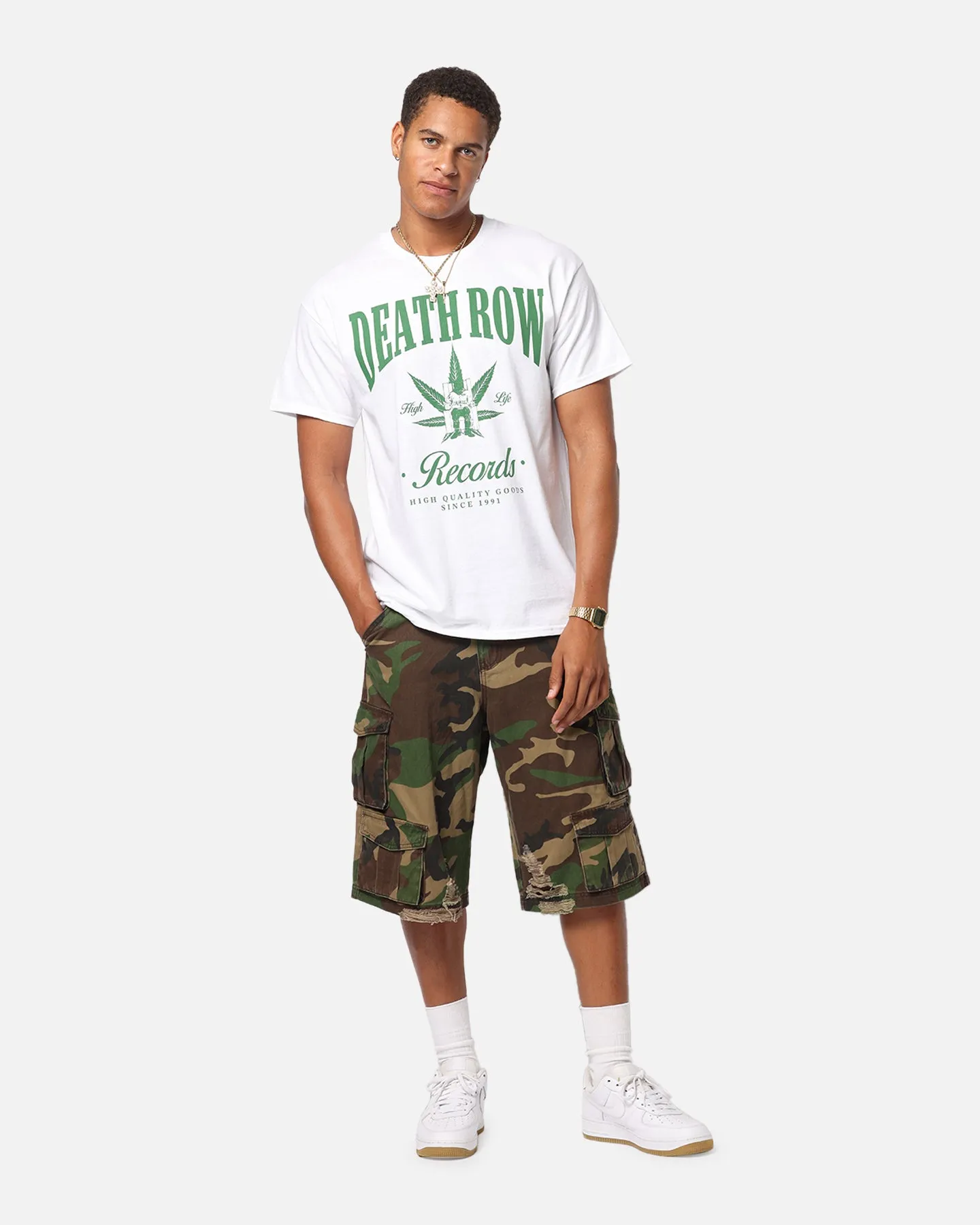 Deathrow Records High Life T-Shirt White