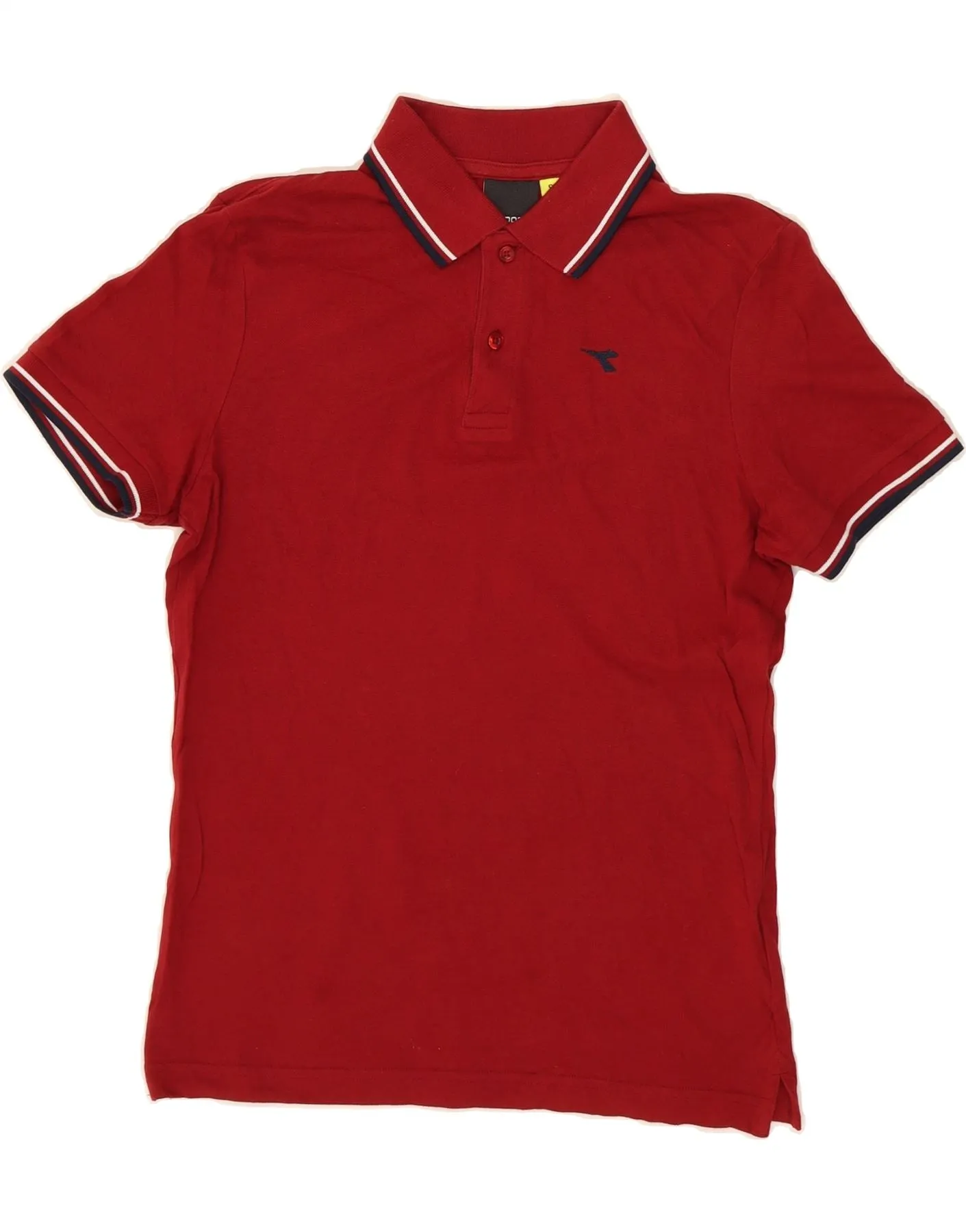 DIADORA Mens Polo Shirt Small Red Cotton