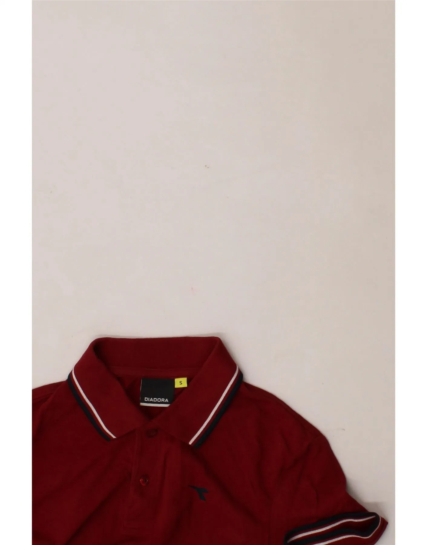 DIADORA Mens Polo Shirt Small Red Cotton