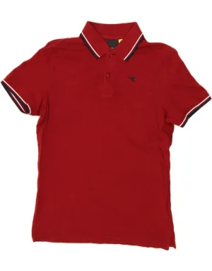 DIADORA Mens Polo Shirt Small Red Cotton