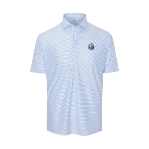 Drake Featherweight Flex Polo Camden White with Blue Stripe