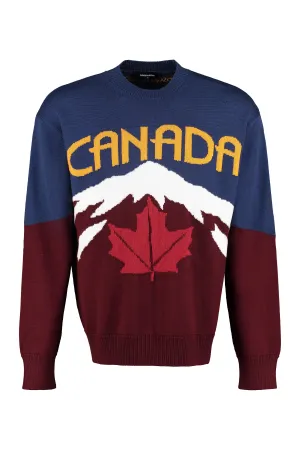 Dsquared2 Graphic Intarsia Crewneck Jumper