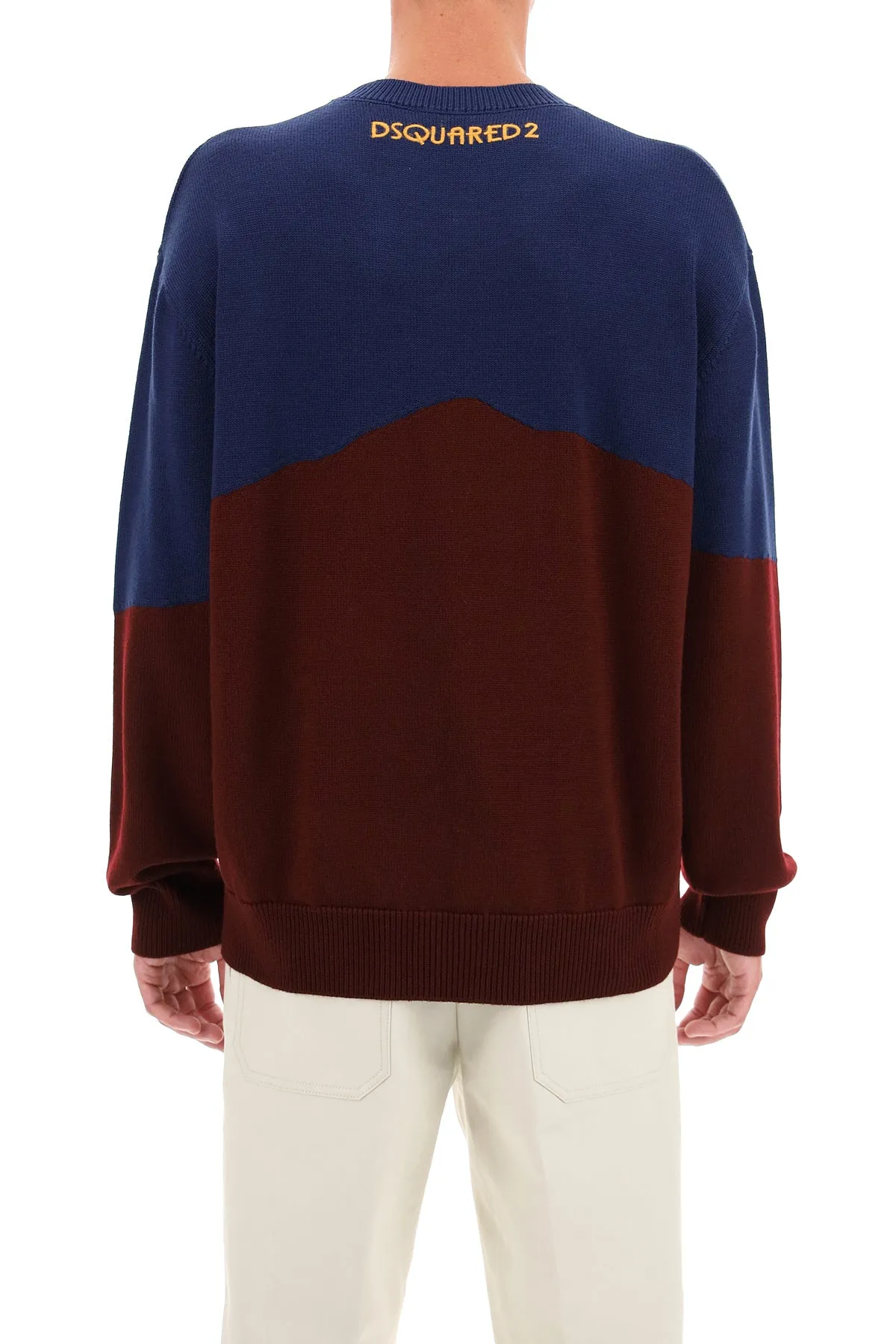 Dsquared2 Graphic Intarsia Crewneck Jumper
