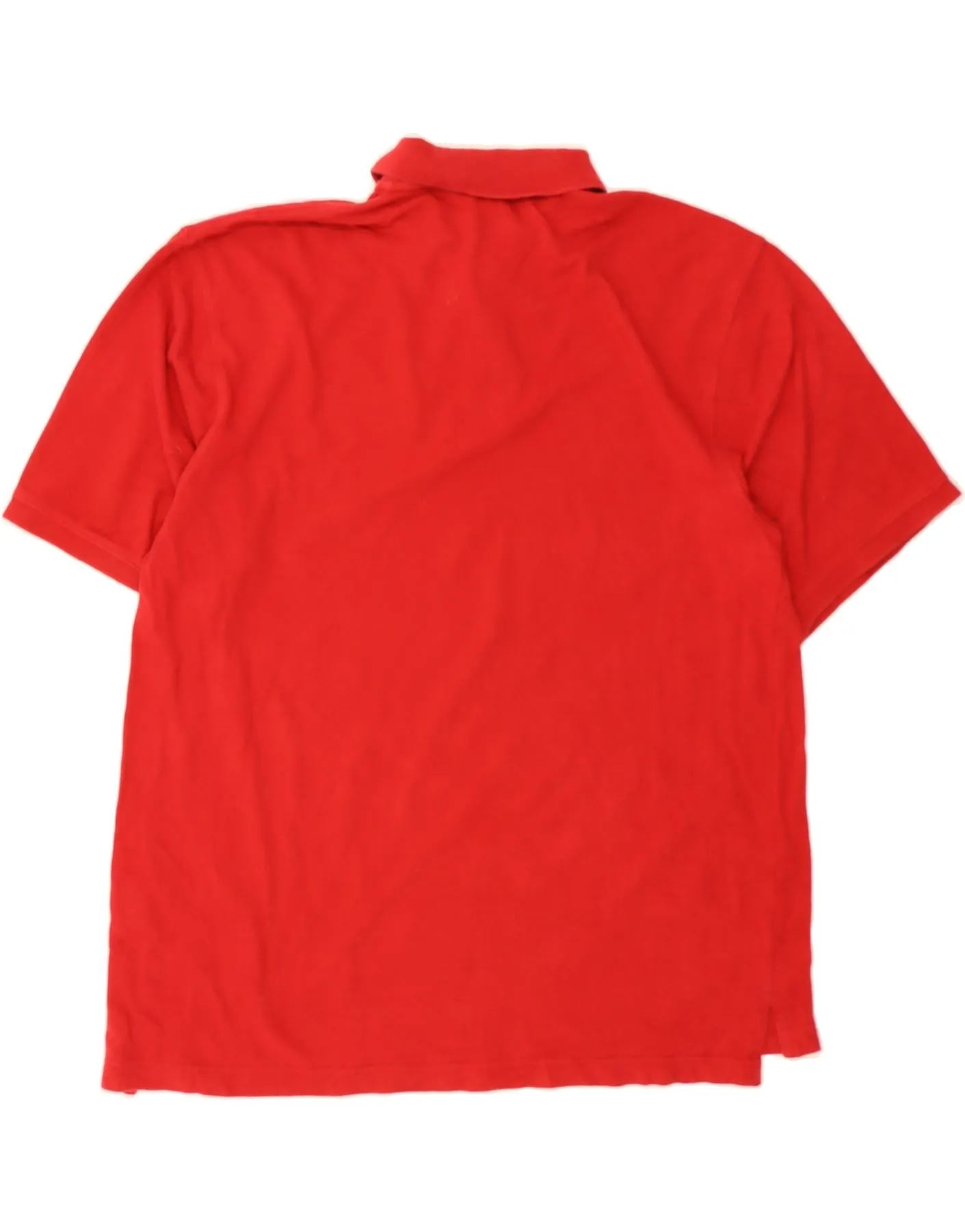 EDDIE BAUER Mens Polo Shirt Large Red Cotton