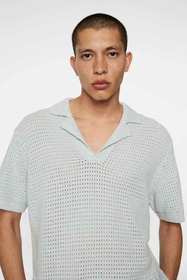 Ethan Open Collar Knit Polo