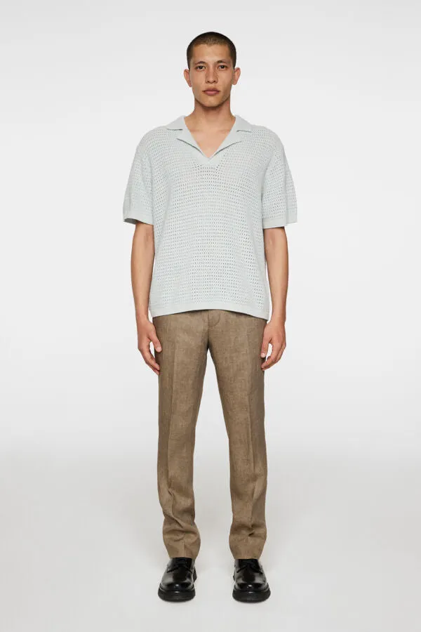 Ethan Open Collar Knit Polo