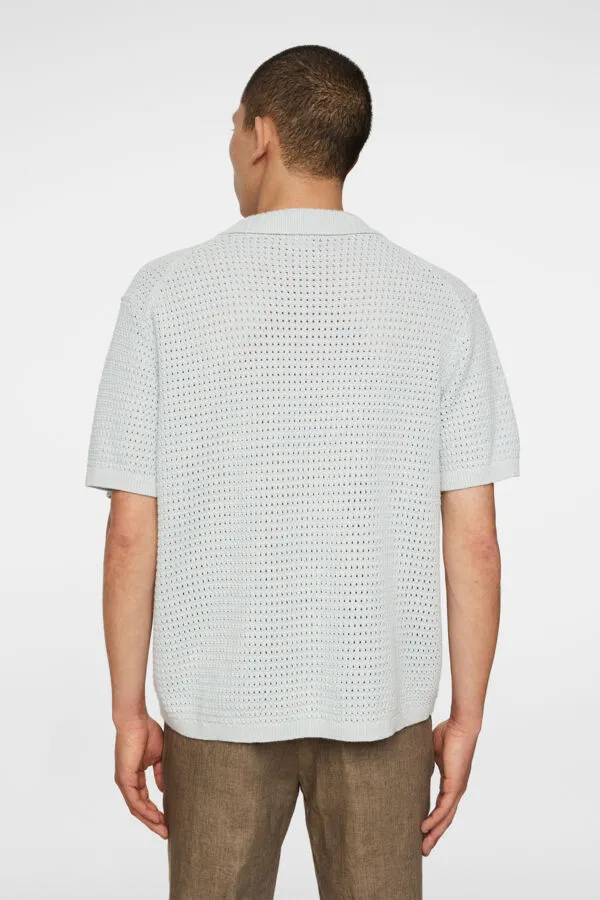 Ethan Open Collar Knit Polo