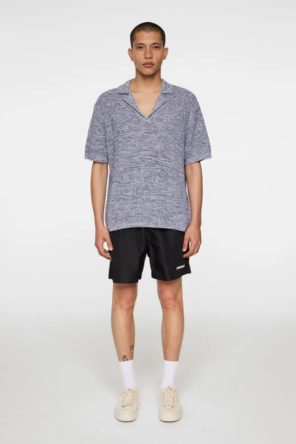 Ethan Open Collar Knit Polo