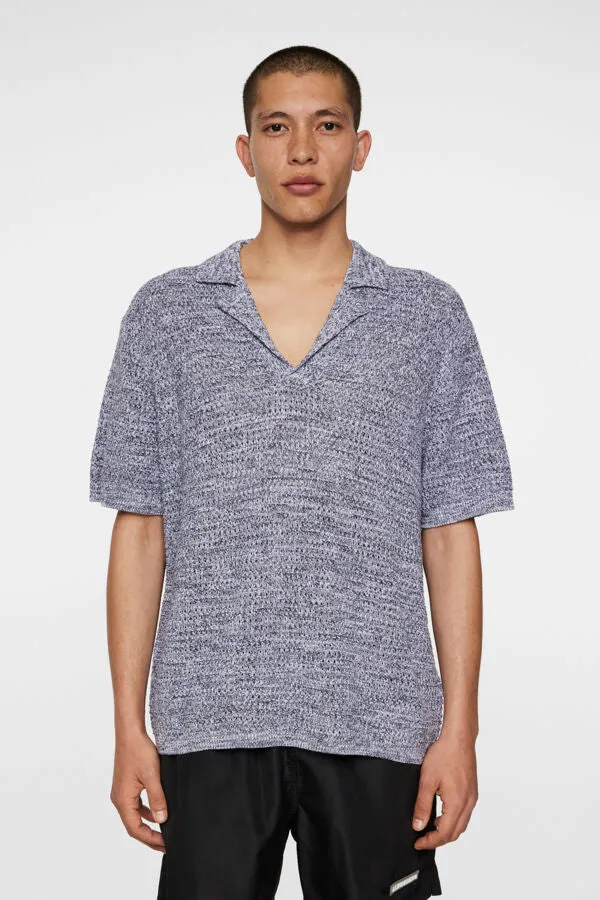 Ethan Open Collar Knit Polo