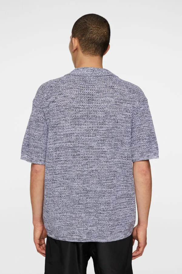 Ethan Open Collar Knit Polo
