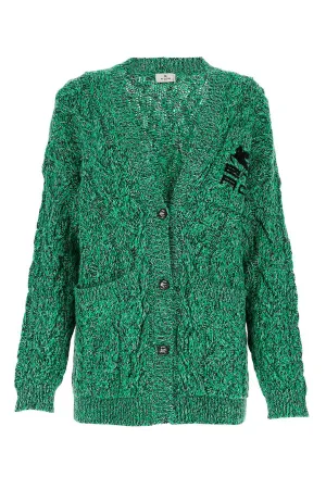 Etro	Logo Embroidered V-Neck Cardigan