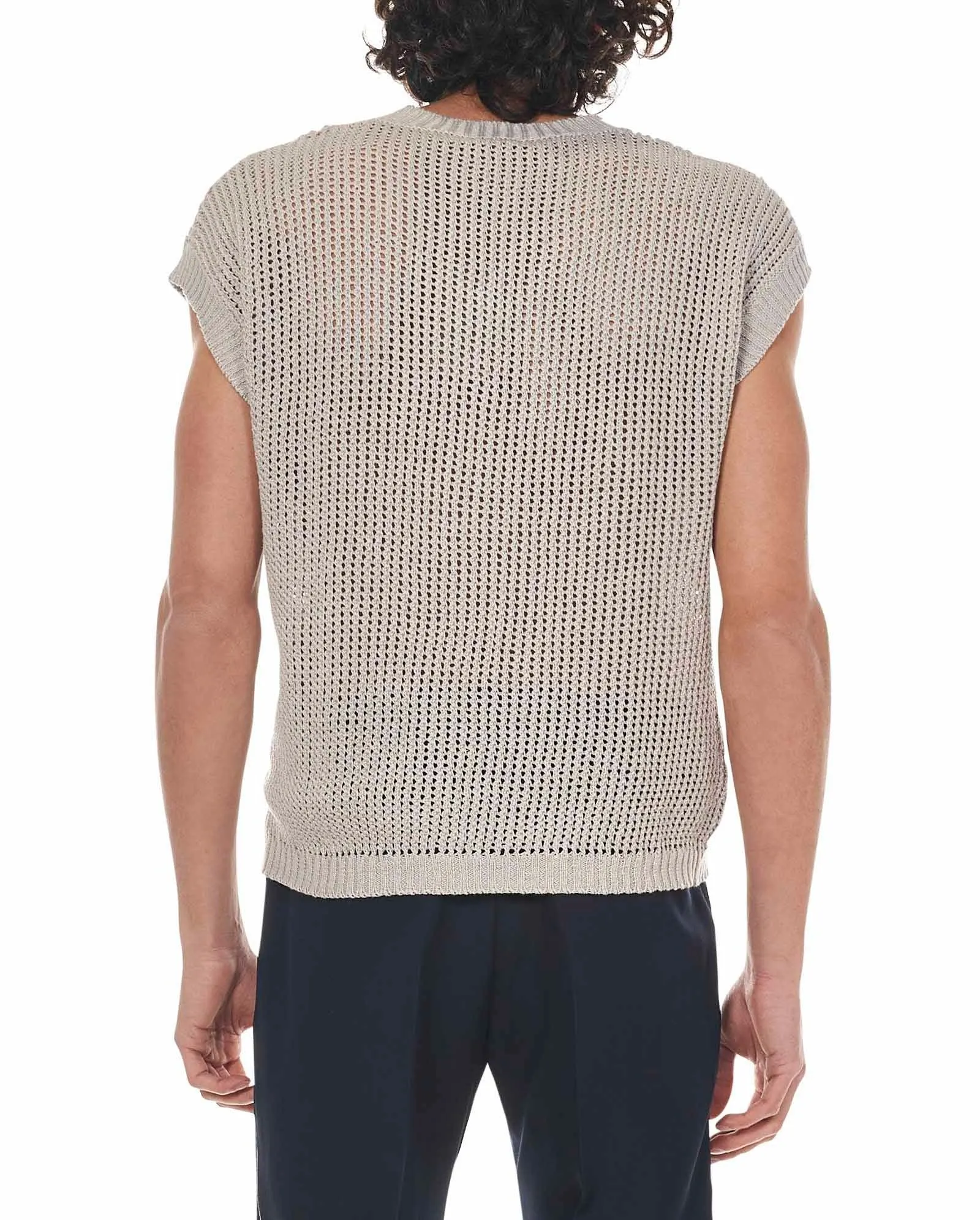 Etro Open-Knit V-Neck Vest