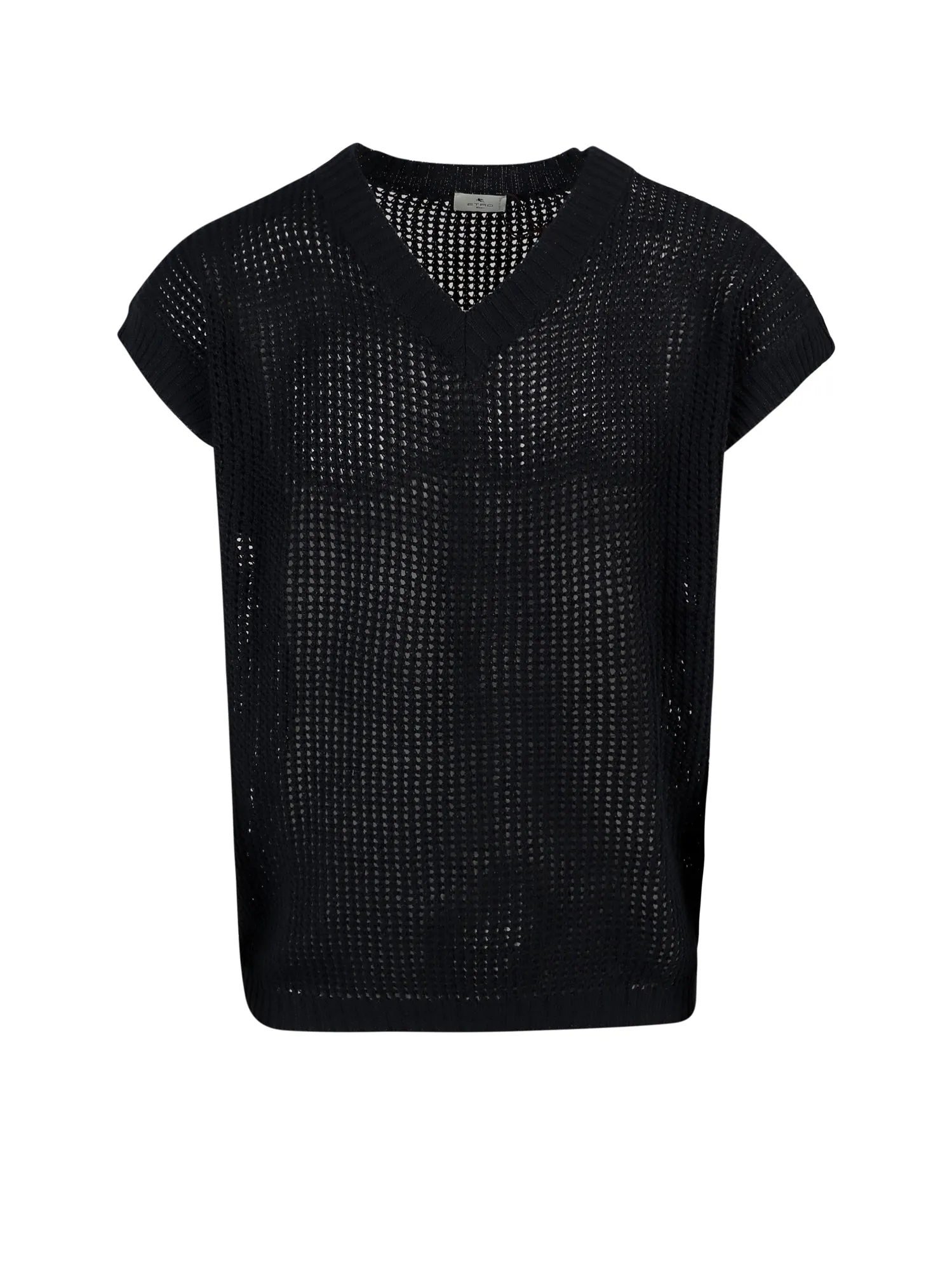Etro Open-Knit V-Neck Vest