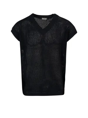 Etro Open-Knit V-Neck Vest