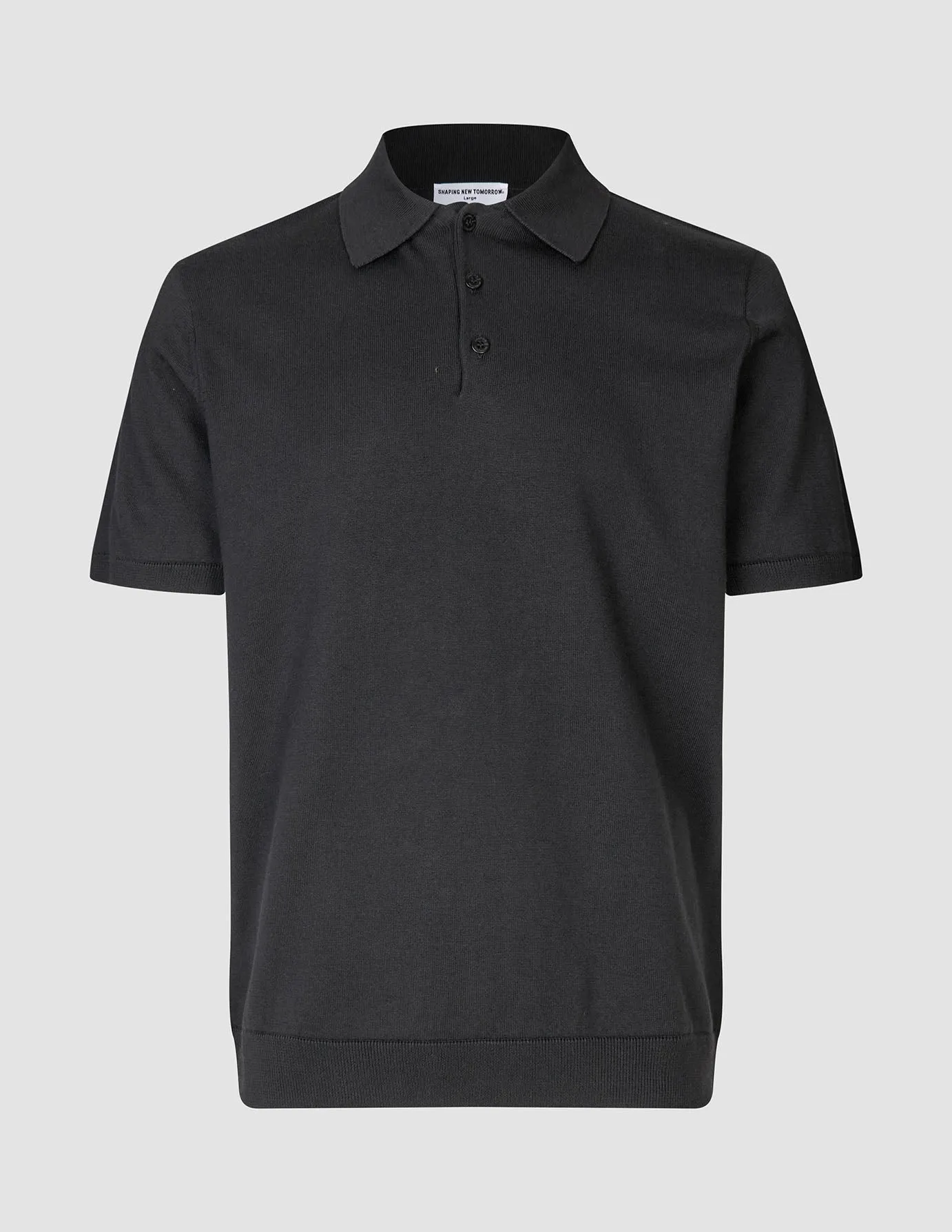 Everyday Knit Short Sleeve Polo Black