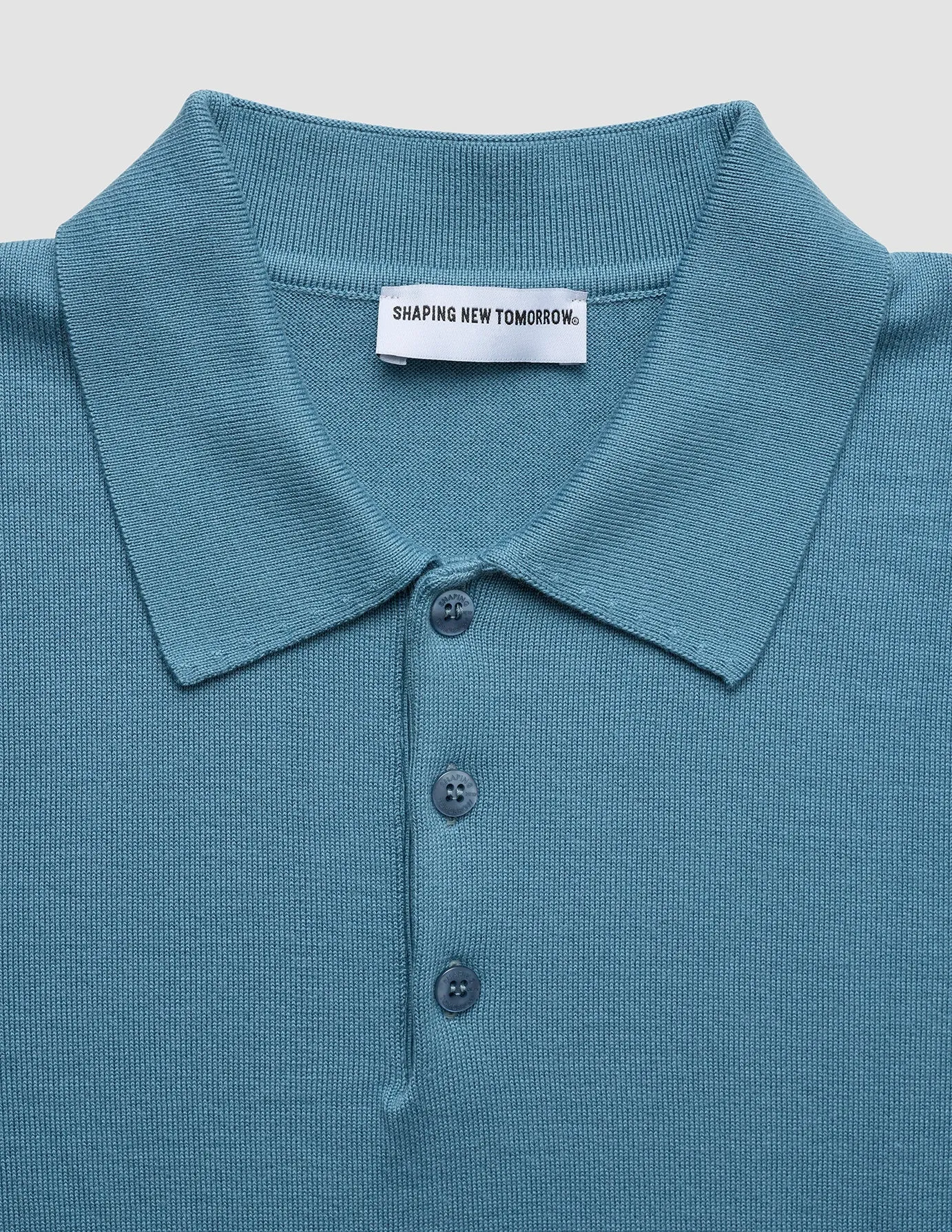 Everyday Knit Short Sleeve Polo Blue Mirage