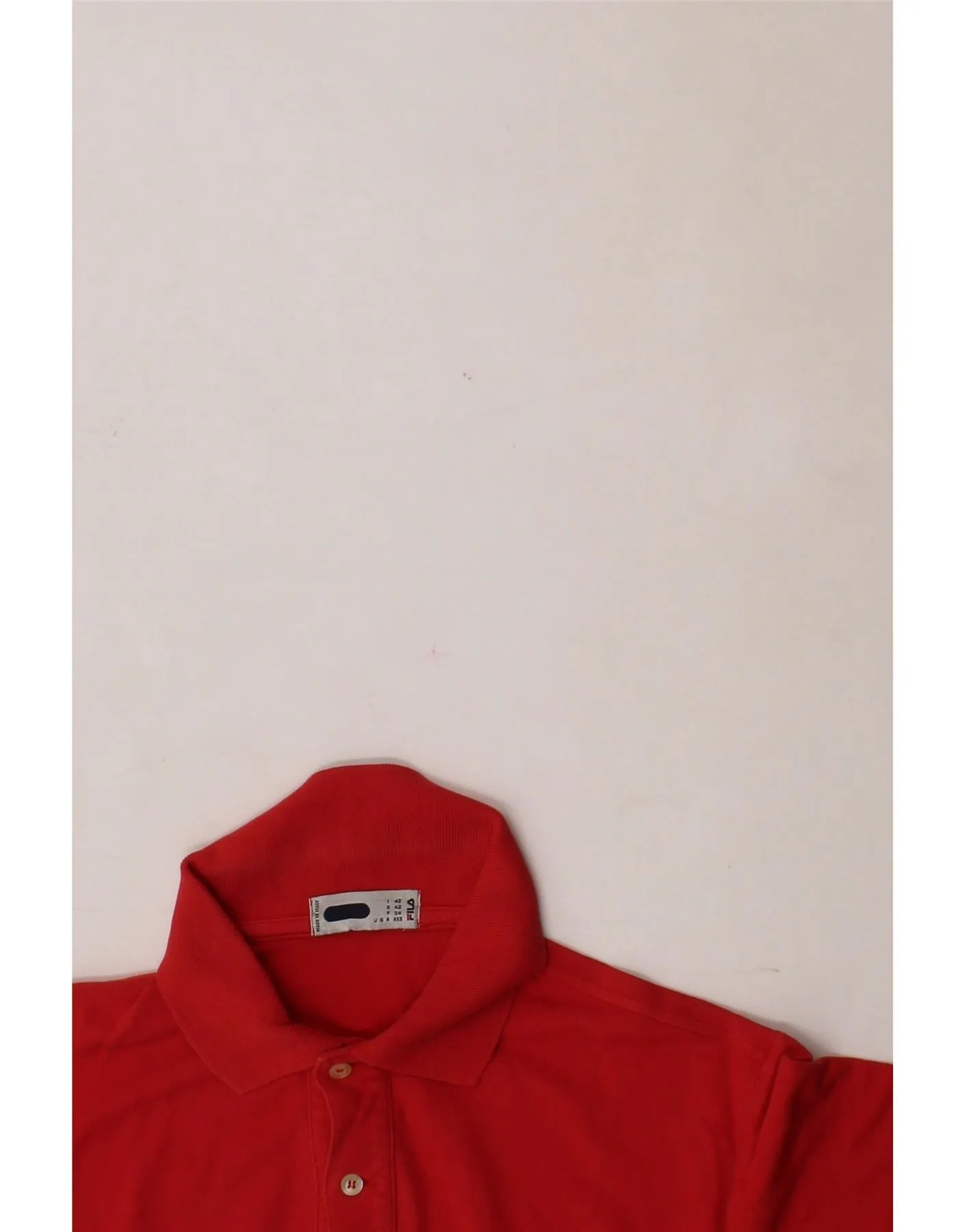FILA Mens Polo Shirt 2XS Red