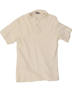 FILA Womens Polo Shirt IT 42 Medium White