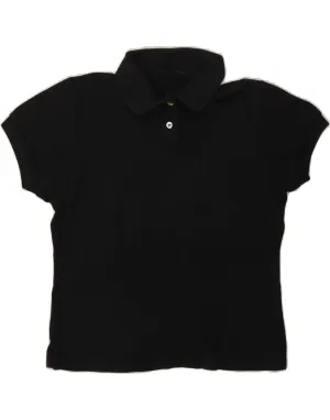FILA Womens Polo Shirt UK 14 Medium Black Cotton
