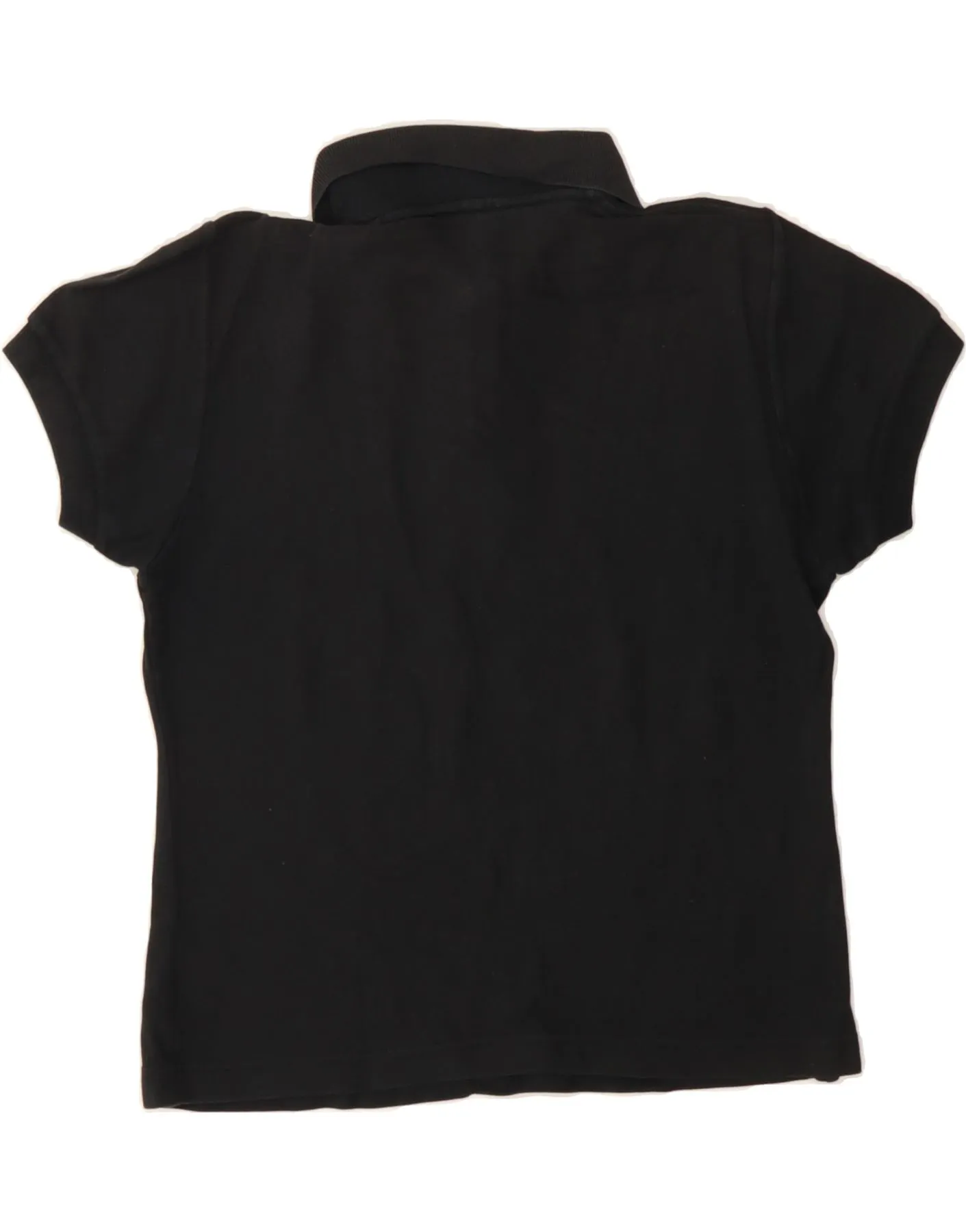 FILA Womens Polo Shirt UK 14 Medium Black Cotton