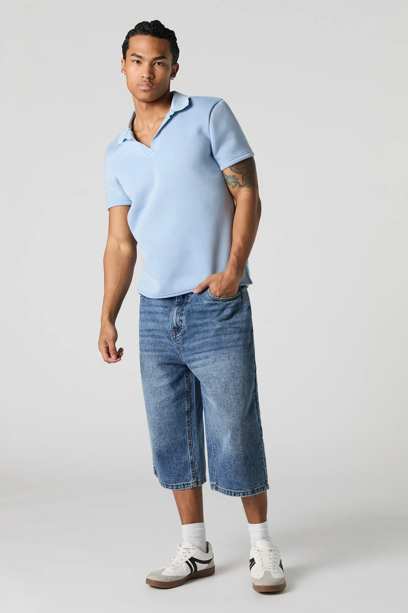 Fleece Polo Top