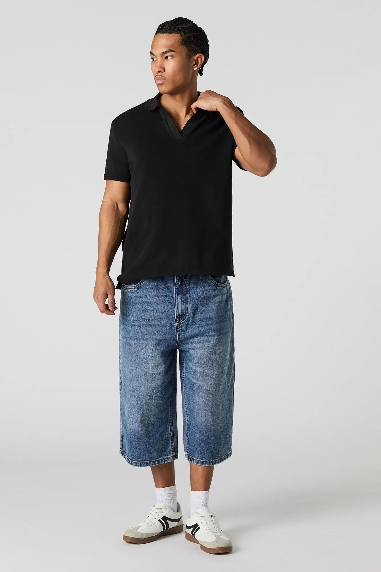Fleece Polo Top