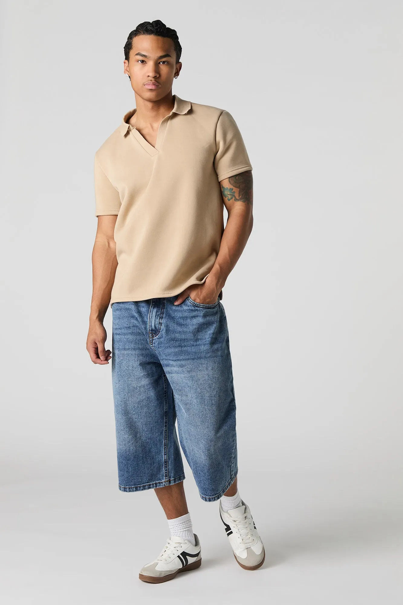 Fleece Polo Top