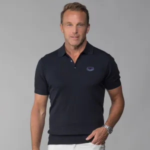 Florida Atlantic Maranello Cotton & Silk Three Button Polo Black