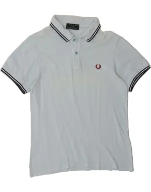 FRED PERRY Mens Polo Shirt Medium Blue Cotton