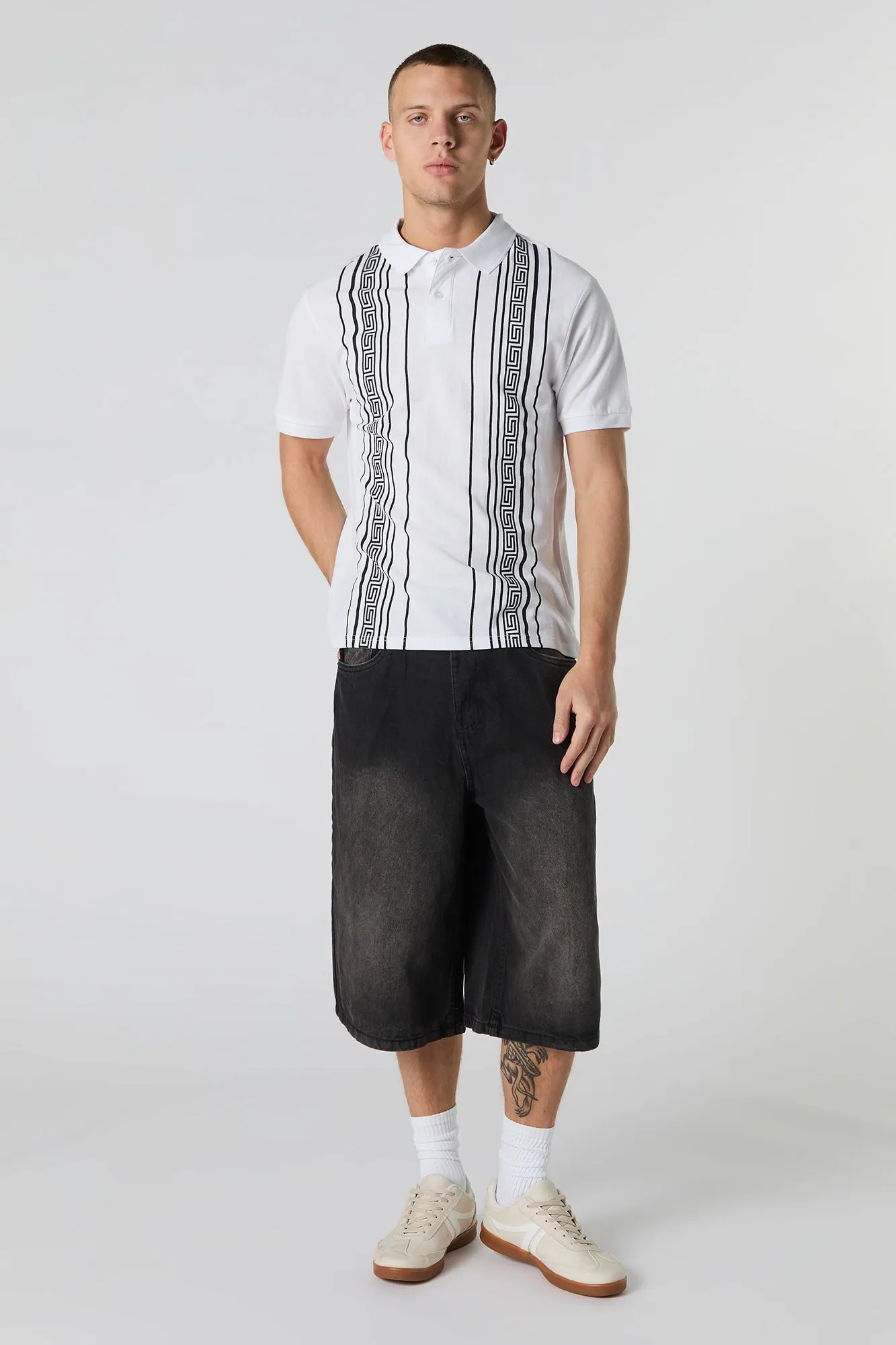 Geo Striped Polo