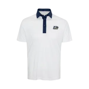 Georgia Southern Semi-Spread Collar Polo Austin White with Navy Accent