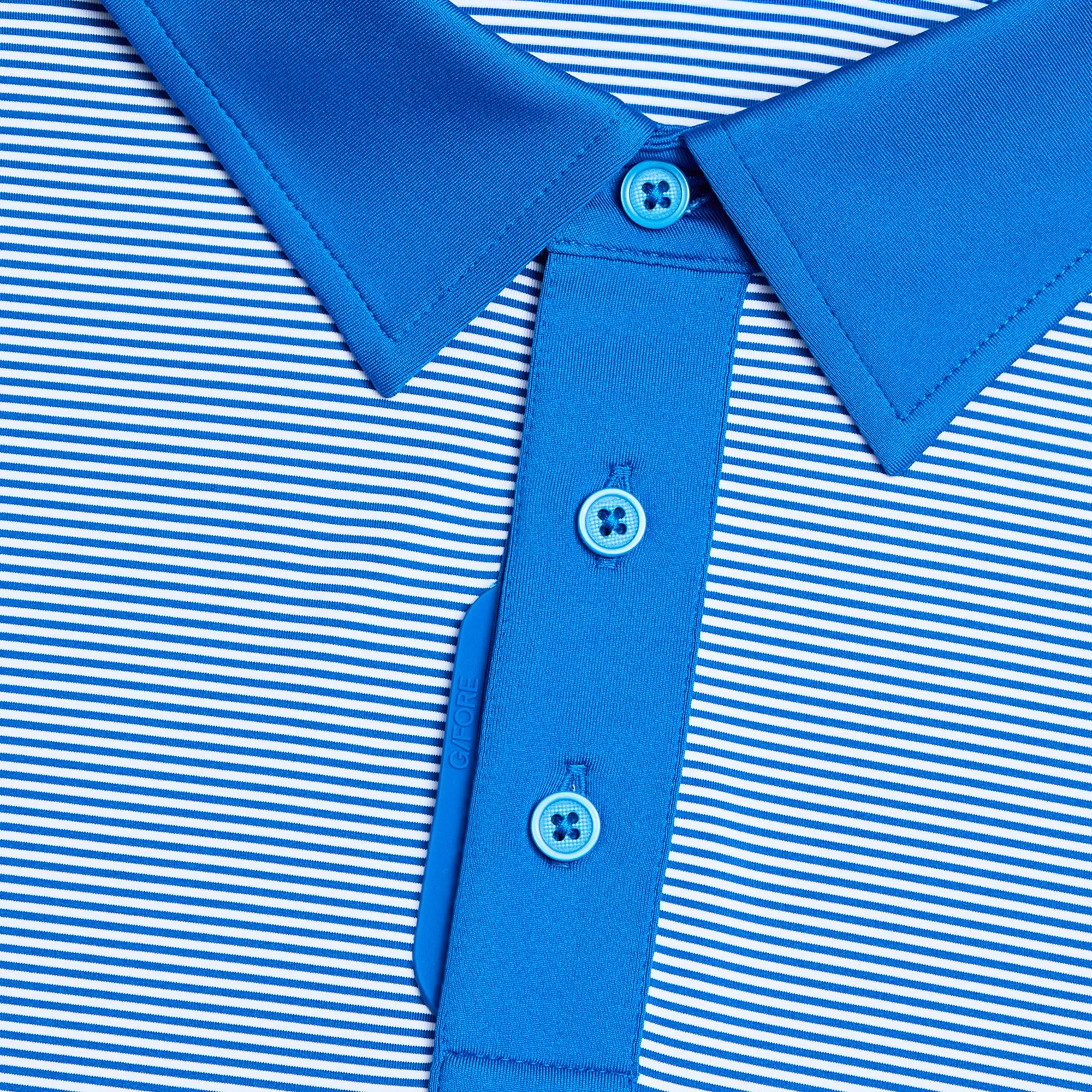 G/FORE Feeder Stripe Fine Tech Jersey Polo Shirt